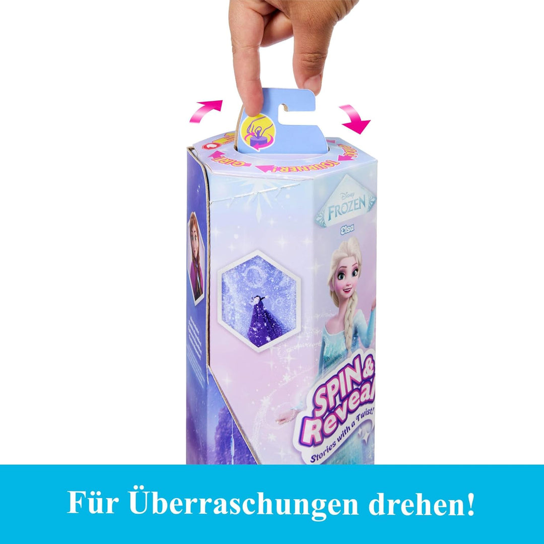 Mattel Disney Die Eiskönigin Elsa Modepuppen-Set, Spin & Reveal mit 11 Überraschungen, darunter 5 Ac