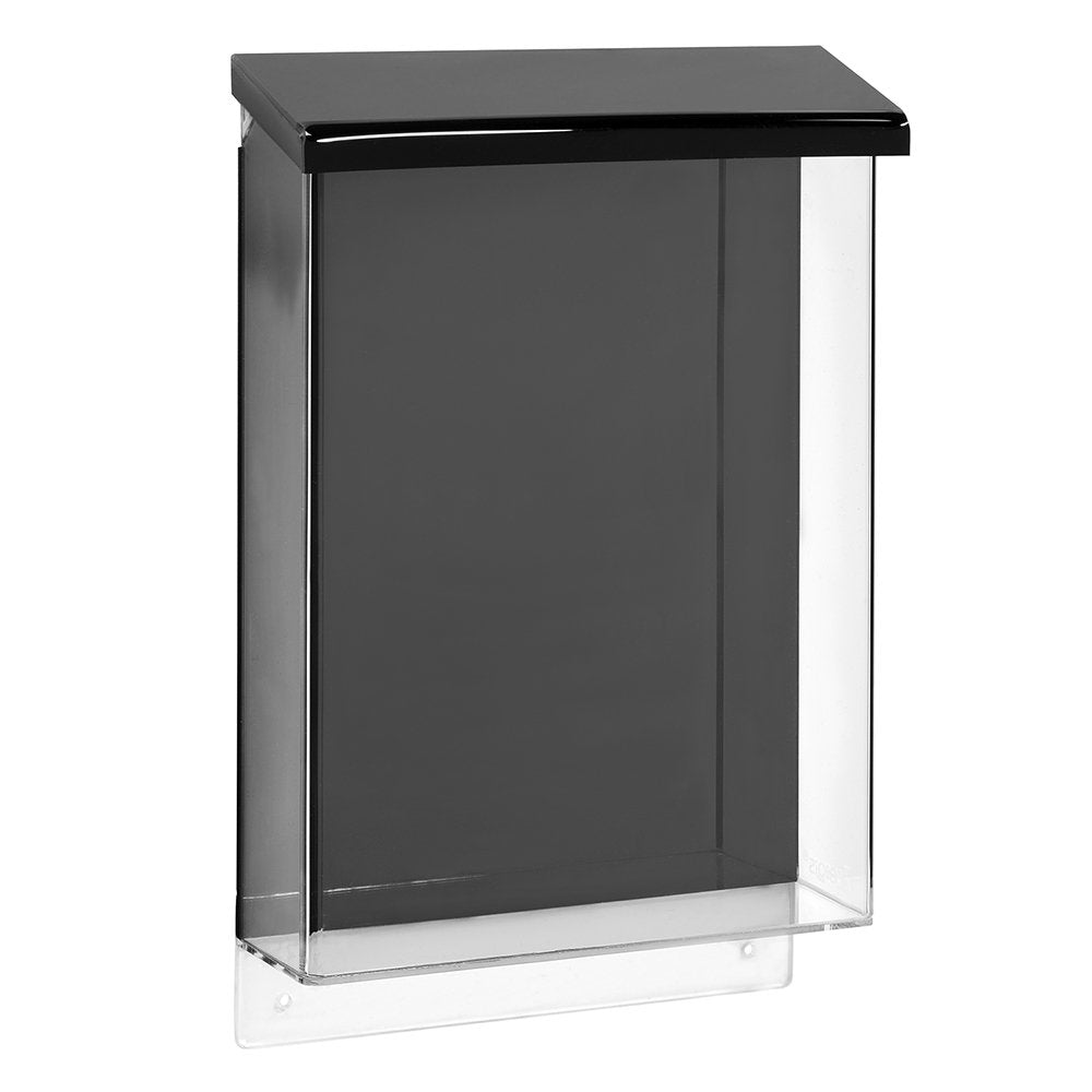 Zeigis DIN A4 Prospektbox/Prospekthalter/Flyerhalter im Hochformat, wetterfest, für Aussen, mit Deck