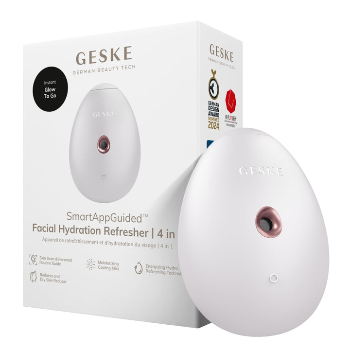 GESKE | SmartAppGuided™ Facial Hydration Refresher | 4 in 1 | Wasserzerstäuber | Gesichtsdampfer | W