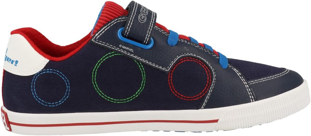 Geox Jungen J Kilwi Boy Sneaker 24 EU Navy Red, 24 EU Navy Red
