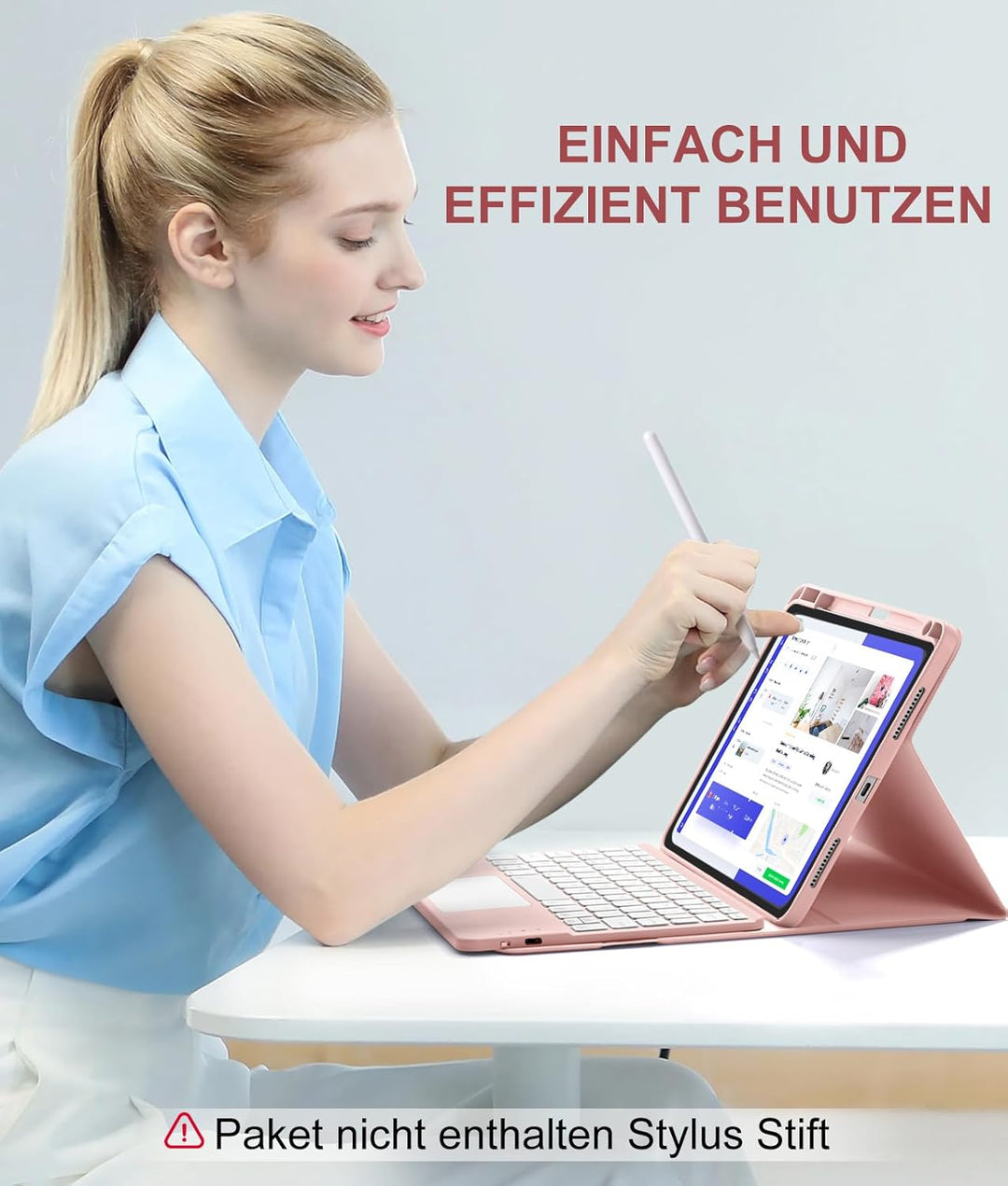Vobafe Hülle mit Tastatur für iPad Air 11 Zoll (2025 M3/2024 M2), iPad Air 5 4 2022/2020 10,9 Zoll,