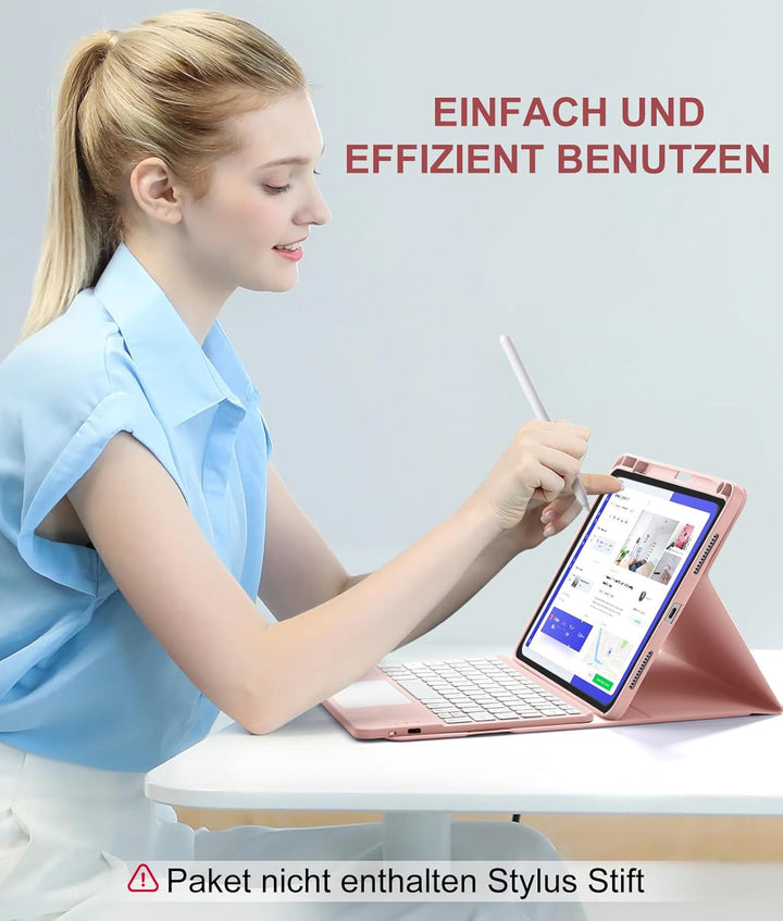 Vobafe Hülle mit Tastatur für iPad Air 11 Zoll (2025 M3/2024 M2), iPad Air 5 4 2022/2020 10,9 Zoll,