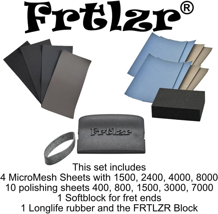 Premium Gitarrenbund-Polierset, professionelles MicroMesh-System, deutsche Herstellung, ergonomische