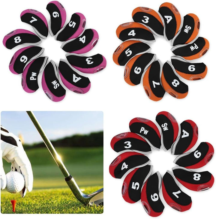 Schlägerkopfhüllen 10 stücke Neopren Club Head Covers Club Eisen Kopfbezüge Headcovers Putter Set wa