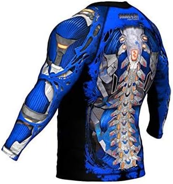 SMMASH Funktionsshirt Herren Rashguard Langarm Sportshirt MMA Thaibox Muay Thai Kickboxen Atmungsakt