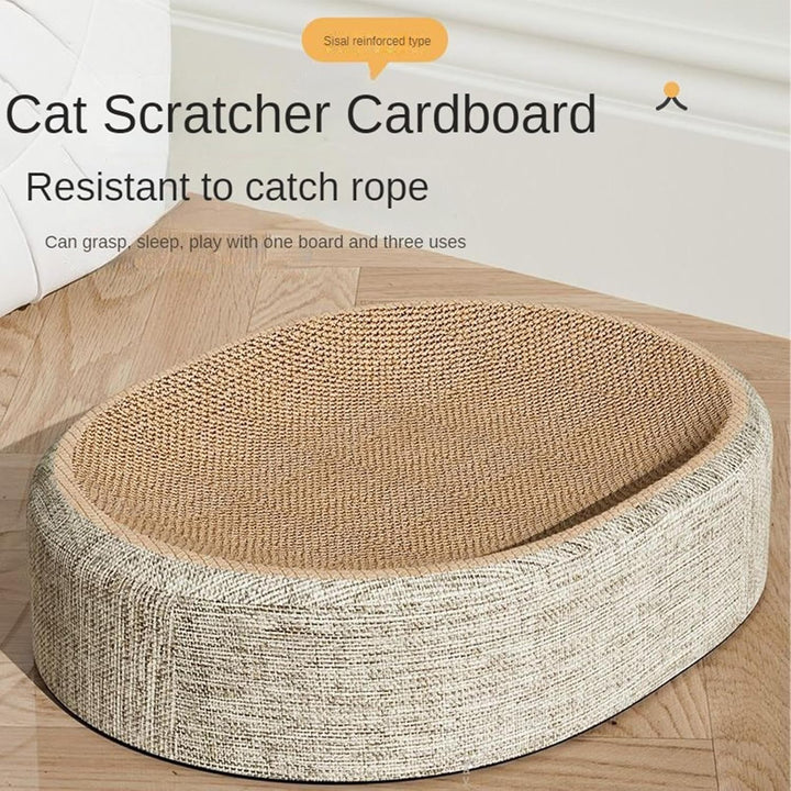 Ovales Sisal Kratzbrett Für Katzen, 2 In 1Sisal Kratzbett Für Katzen, Multifunktionale Möbelschoner