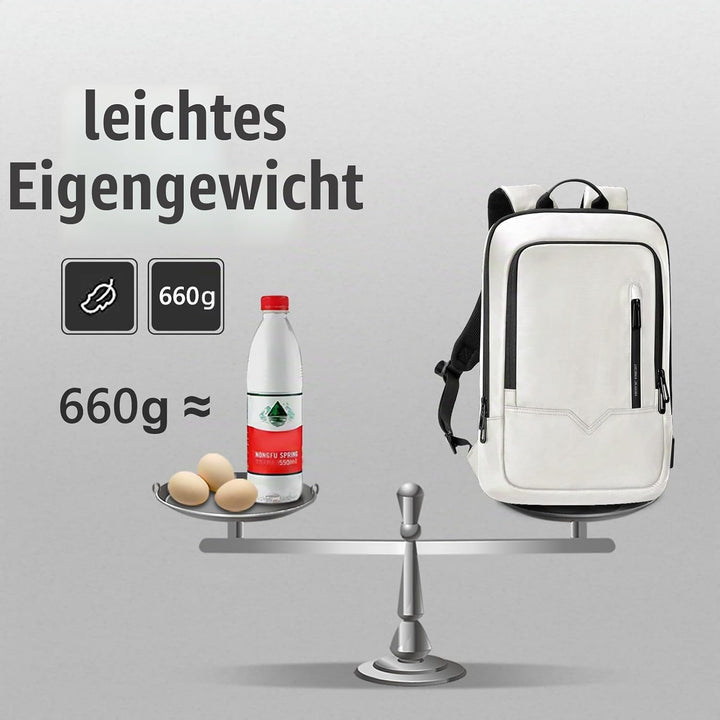 Laptop Rucksack Herren Leicht Business Rucksack mit USB-Anschluss Wasserdichter Rucksack Herren Schu