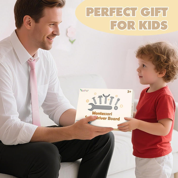 Vanplay Montessori Spielzeug ab 3 4 5 Jahre, Motorikspielzeug Holzspielzeug Schraubendreher Busy Boa