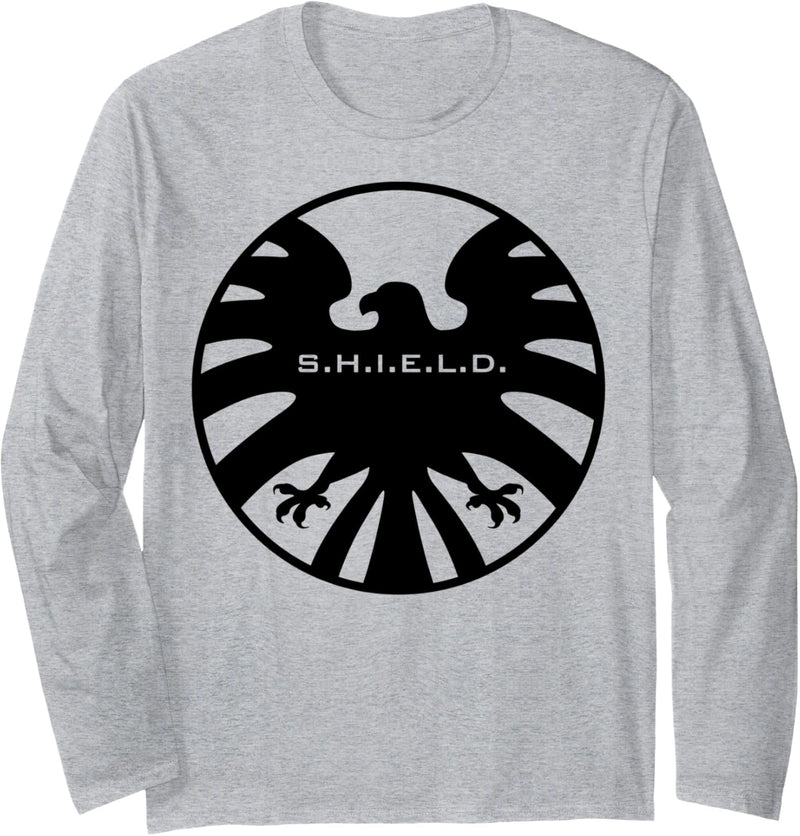 Marvel Agents of S.H.I.E.L.D. Black Out Eagle Badge Langarmshirt