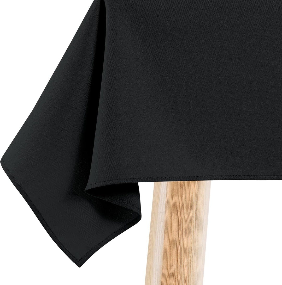 Filumi Tischdecke 60x60 cm Schwarz Abwaschbar Für Indoor Outdoor geometrisches Zickzackmuster Verte