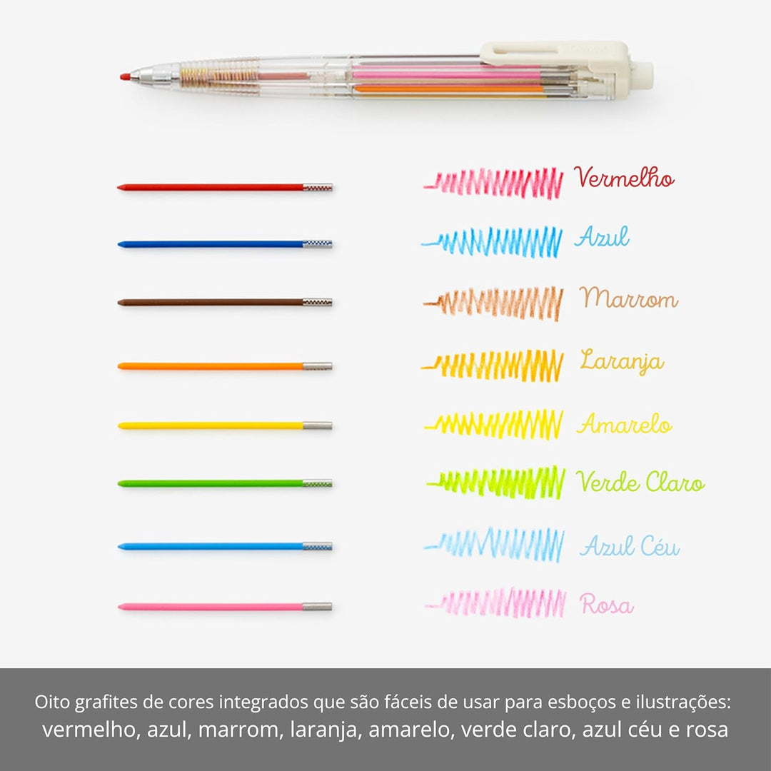 Pentel XPH804 Art Multi 8 Color Core 8 Haupteinheit Art Multi 8, Haupteinheit Art Multi 8