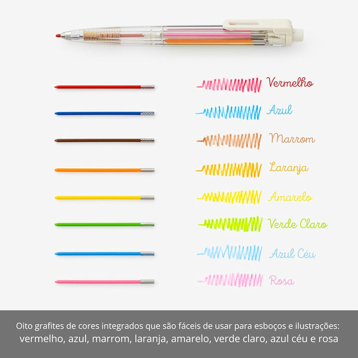 Pentel XPH804 Art Multi 8 Color Core 8 Haupteinheit Art Multi 8, Haupteinheit Art Multi 8
