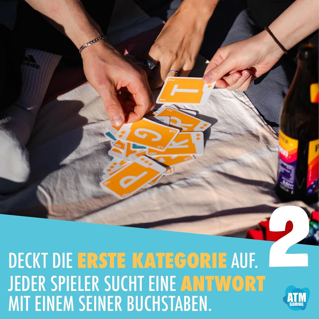 ATM Gaming Quickstop - Das Buchstaben-Duell - Sommer-Edition - Kartenspiel für Jugendliche und Erwac