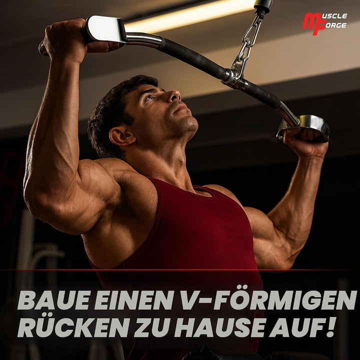 MuscleForge® Aufsatz für Latzug, Seilzug, Griff mit Drehbarem für Kabelmaschine, Kabelzug Griff für