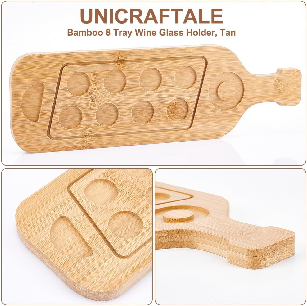 UNICRAFTALE 1 Stück Tequila Shot Board Schnapsglashalter Display Mit 8 Schnapsgläsern Weinglashalter