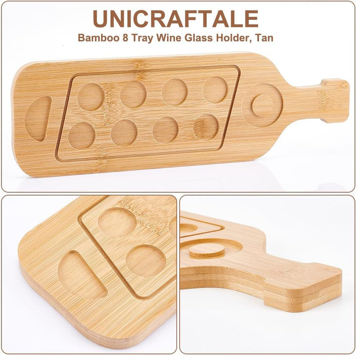 UNICRAFTALE 1 Stück Tequila Shot Board Schnapsglashalter Display Mit 8 Schnapsgläsern Weinglashalter
