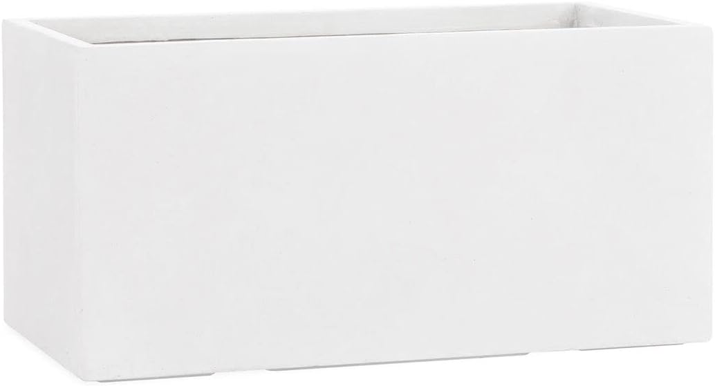 Pflanzwerk® Pflanzkübel Fiberglas Weiss TUB 30x60x30cm *Frostbeständige Blumenkübel* *Deutsche Premi