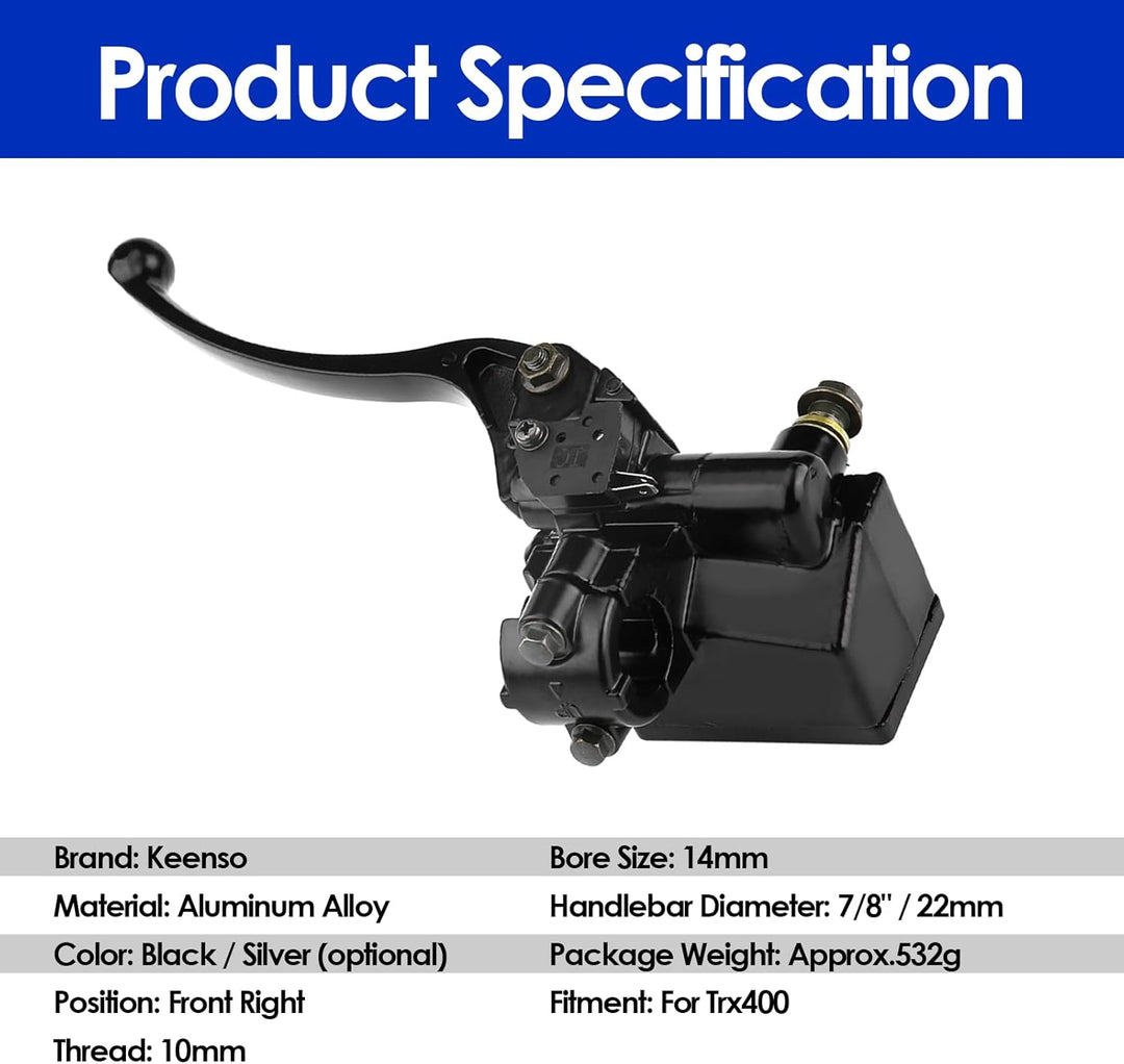 Keenso Motorrad Hauptbremszylinder, Motorrad Bremszylinder 22mm Lenker Hydraulik Bremszylinder Kuppl