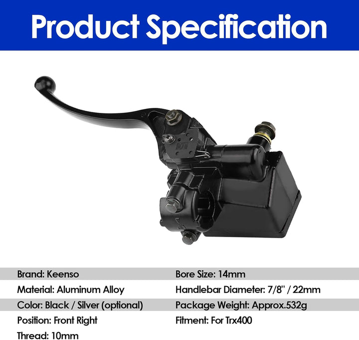 Keenso Motorrad Hauptbremszylinder, Motorrad Bremszylinder 22mm Lenker Hydraulik Bremszylinder Kuppl
