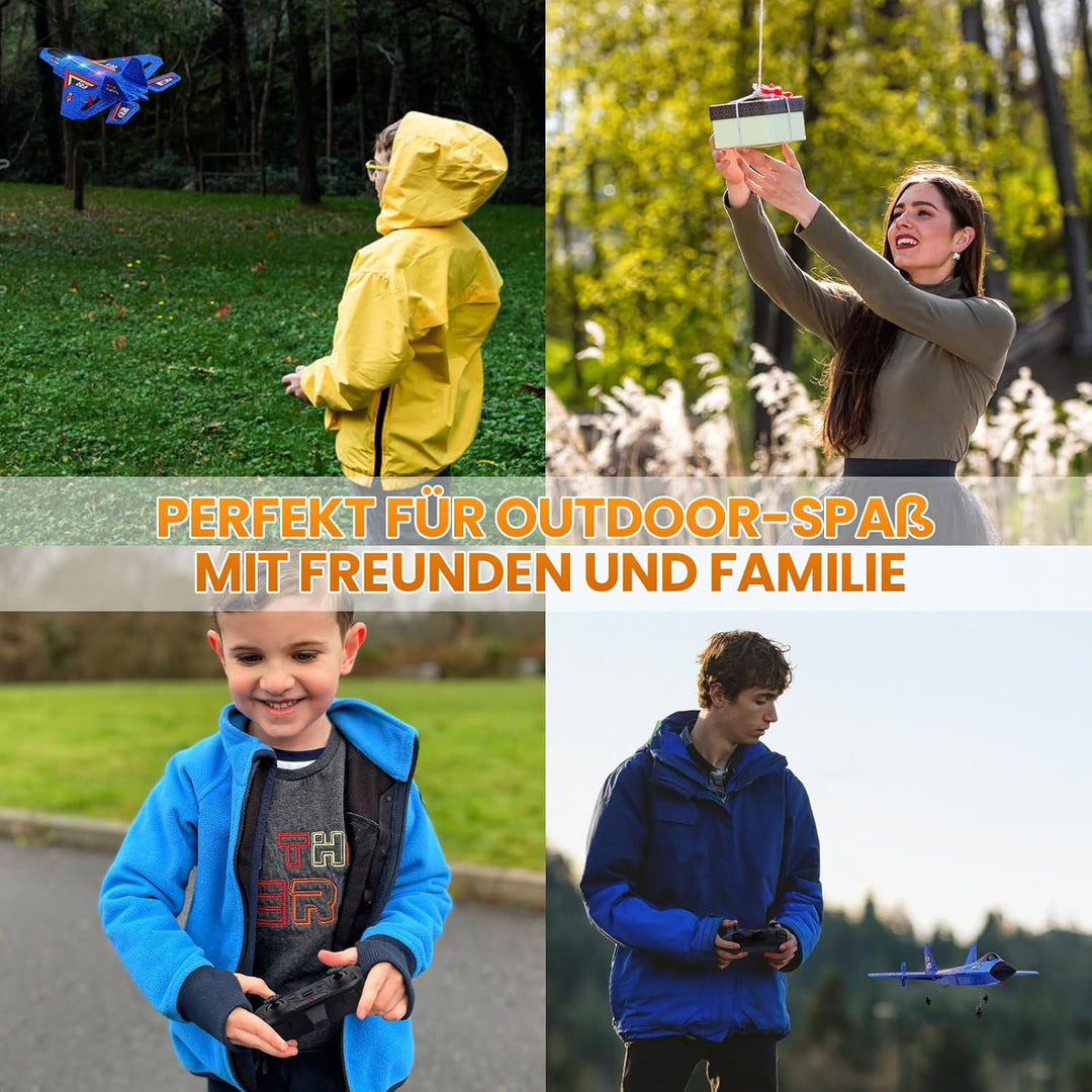 Henakmsl RC Flugzeug 3CH Ferngesteuerter Kämpfer 2.4GHz RC Flugzeug RTF für Anfänger, Kinder und Erw