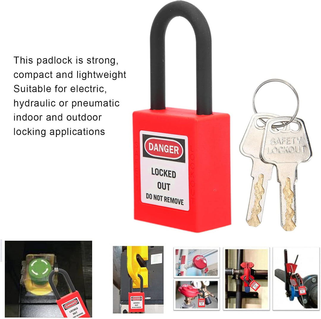 Lockout-Schloss, 38 Mm Nylon-Sicherheits-Vorhängeschloss für Industriegelände, Sicherheits-Vorhänges