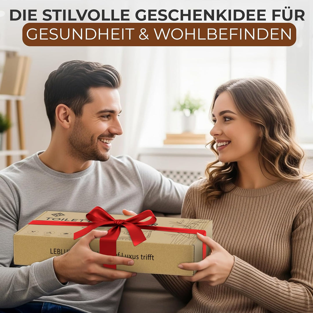Klappbarer Toilettenhocker aus Bambus - Rutschfester WC Hocker für Erwachsene - Ergonomischer Klohoc