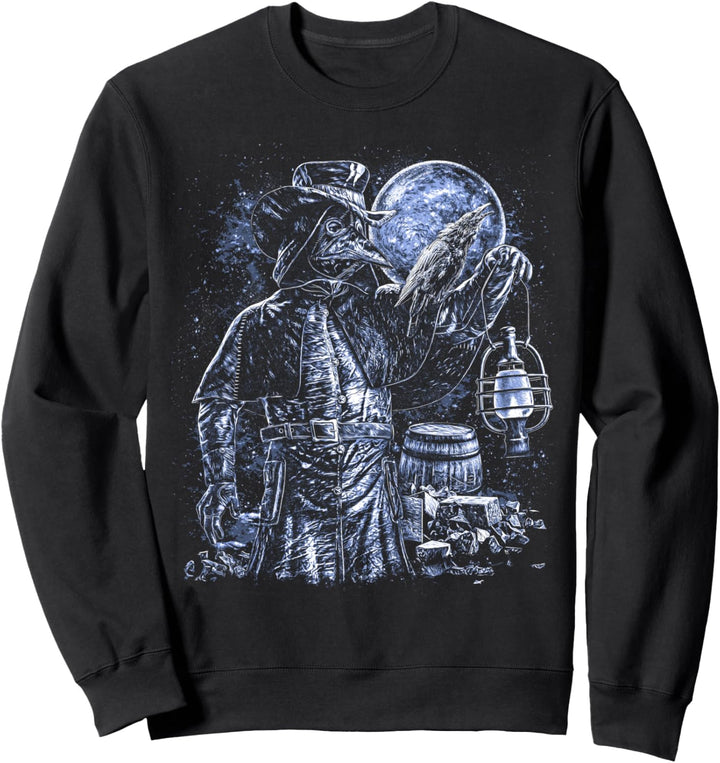 Plaque Doctor Gothic Raven Moon Fantasy Steampunk Medieval Sweatshirt