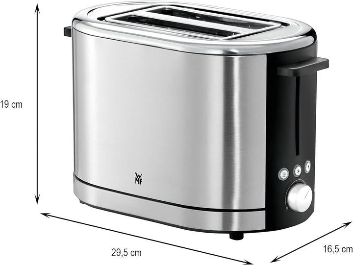 WMF Kineo Wasserkocher mit Temperatureinstellung 1,6l, Kalkfilter, 3000W & Lono Toaster Edelstahl, D