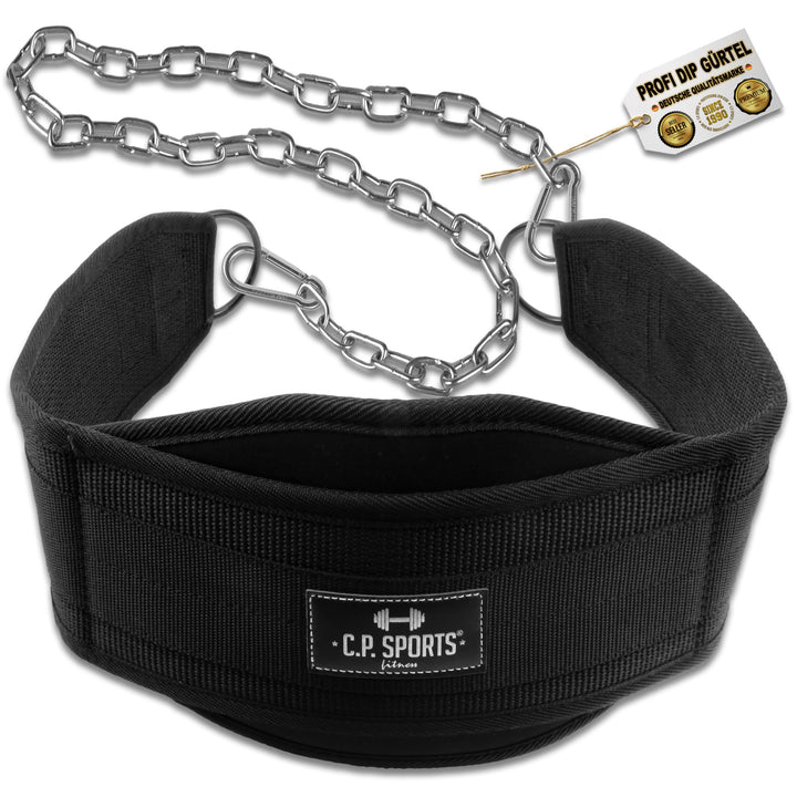 C.P.Sports Dip-Gürtel Standard | Dipgürtel – Dip Belt bis 250kg für Klimmzüge, Squats, Fitness, Kraf