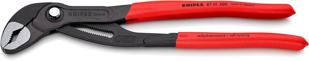 KNIPEX Cobra 87 01 300 SB, Wasserpumpenzange | Rohrzange, gross, Chrom-Vanadium atramentiert, 300 mm