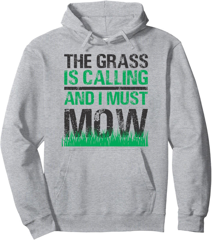 Lustiger Rasenmäher Das Gras ruft Gartenarbeit Rasentraktor Pullover Hoodie
