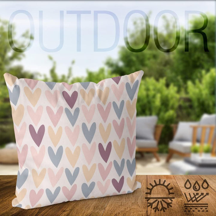 VOID Herzen Muster Kissenbezug Kissenhülle Sofakissen Kissen Deko Outdoor-Kissen Dekokissen, Kissen