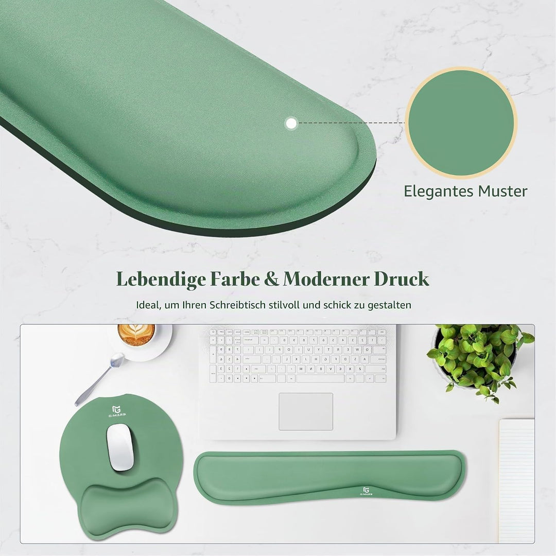 Gimars Ergonomisches Mauspad mit Gelkissen, XL Handballenauflage Tastatur mit Untersetzer, Mousepad