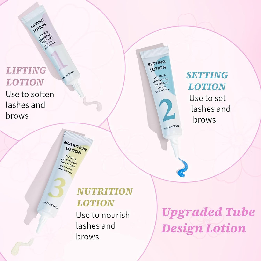 PERMANIA Wimpernlifting Set, Korean Lash Lifting Set, Tuben Design | Pflegende Formel, 2-in-1-Wimper