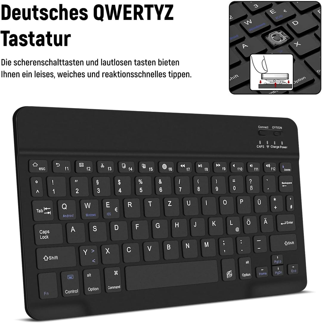 Tastatur Hülle für Lenovo Tab M11 11 Zoll 2024 (TB330FU/TB330XU), Schutzhülle mit Magnetisch Abnehmb
