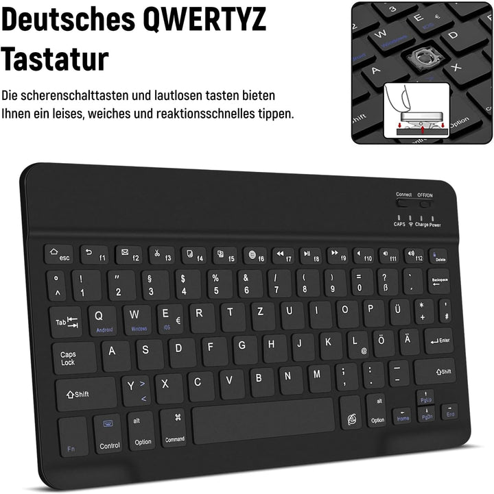 Tastatur Hülle für Lenovo Tab M11 11 Zoll 2024 (TB330FU/TB330XU), Schutzhülle mit Magnetisch Abnehmb