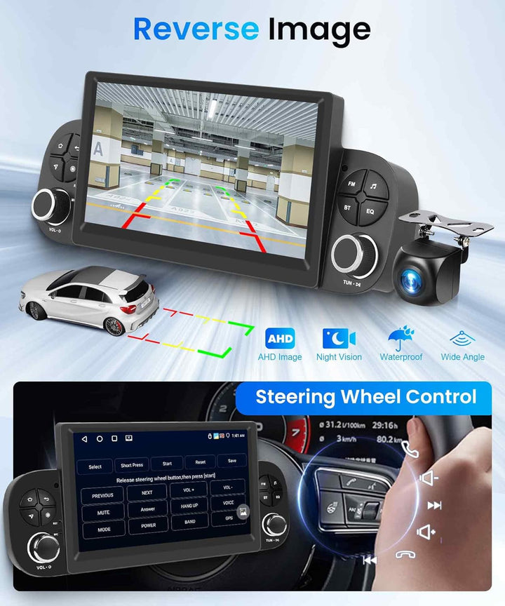 4G+64G 7 Zoll Android Autoradio für FIAT Panda 2013-2020 Wireless Carplay Rimoody Stereo Auto mit An