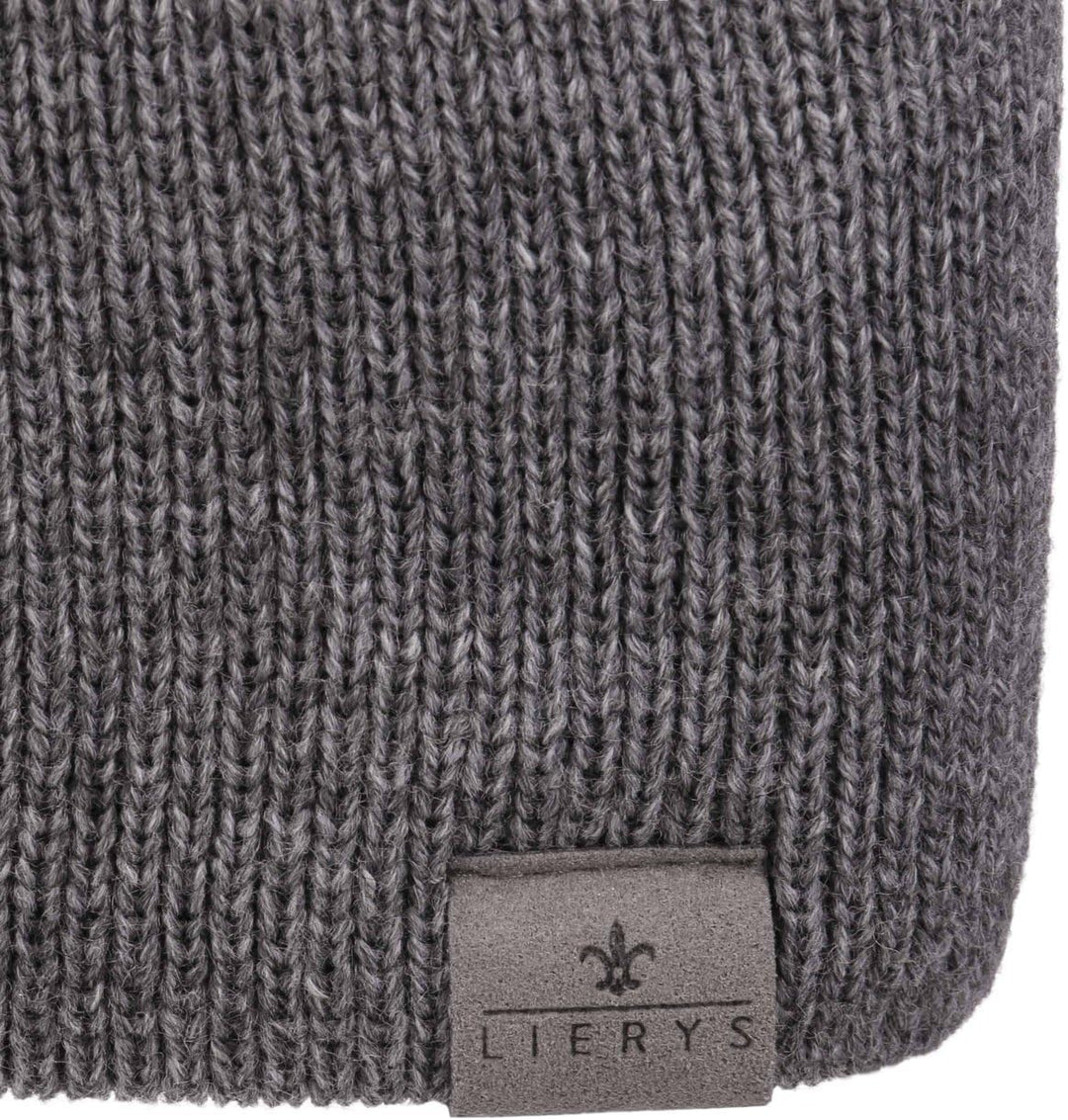 LIERYS Mono Stirnband Damen/Herren 8 cm breit - Made in Germany - dreilagiges Strickband gefüttert m
