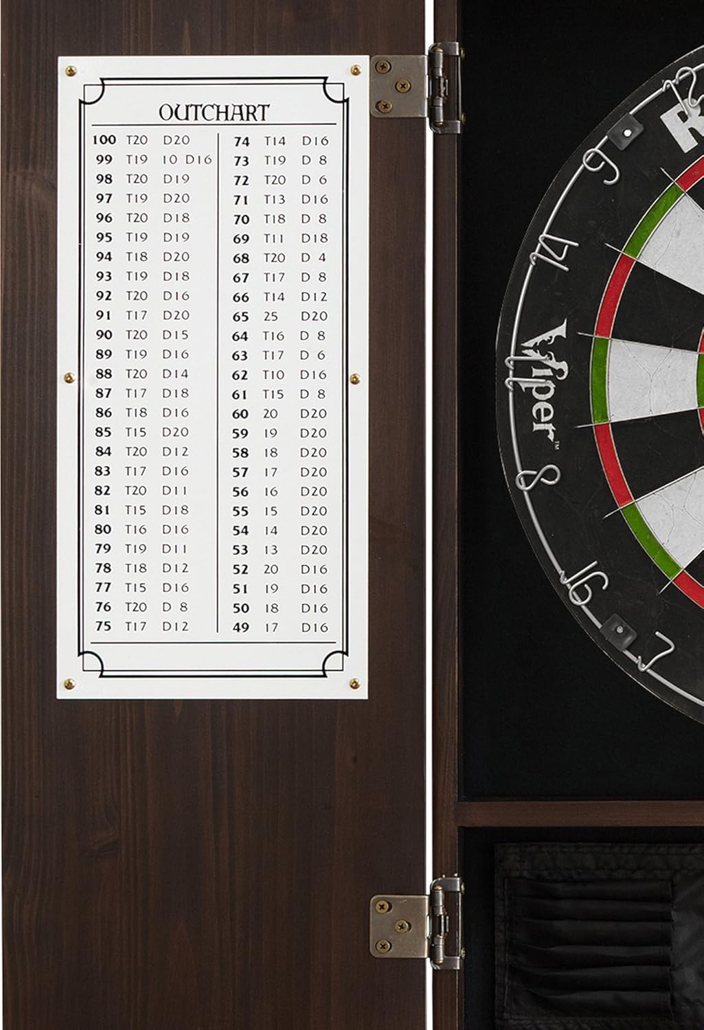 Viper Metropolitan Massivholzschrank & Sisal/Borsten, spielfertiges Bündel mit Steelspitzen-Darts, i