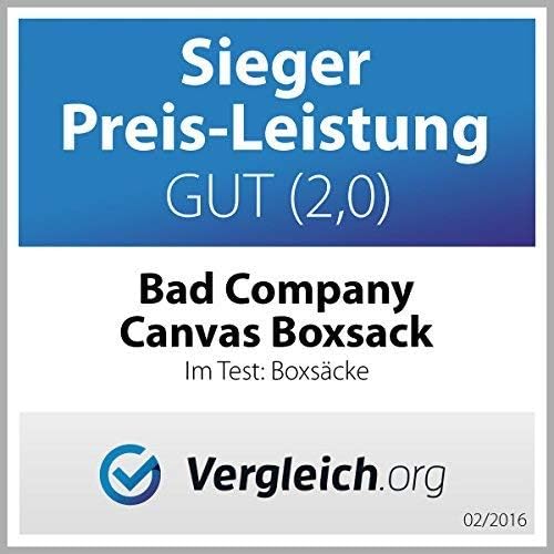 Bad Company Boxsack inkl. Heavy Duty Stahlkette I Canvas Punching Bag, gefüllt/ungefüllt I 80 x 30 c