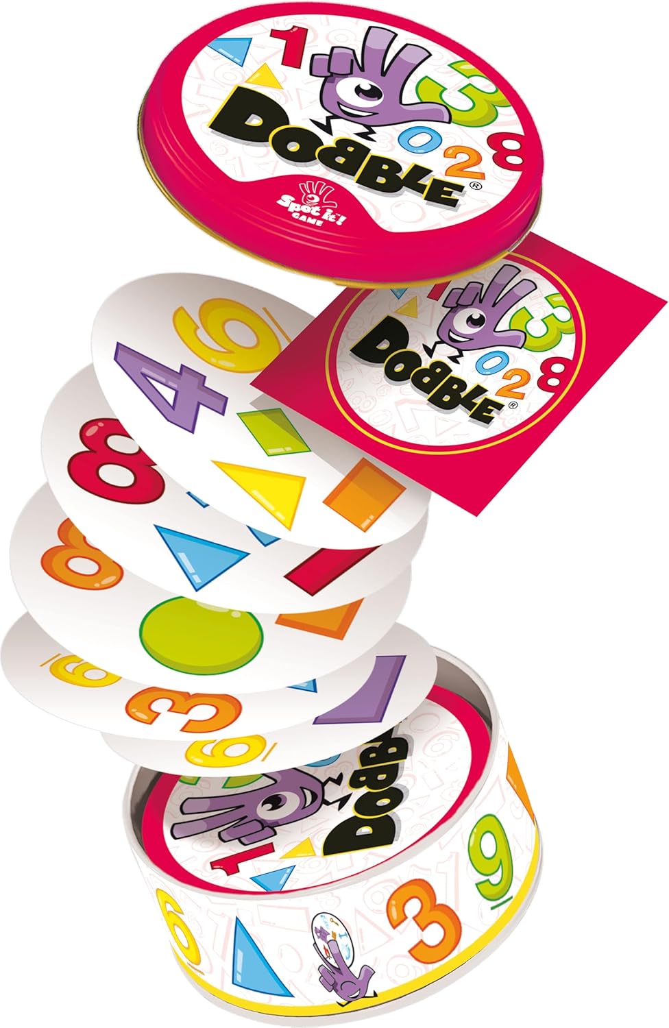 Zygomatic, Dobble 1,2,3, Eco-Sleeves, Kinderspiel, Kartenspiel, 1-5 Spieler, Ab 3+ Jahren, 10 Minute