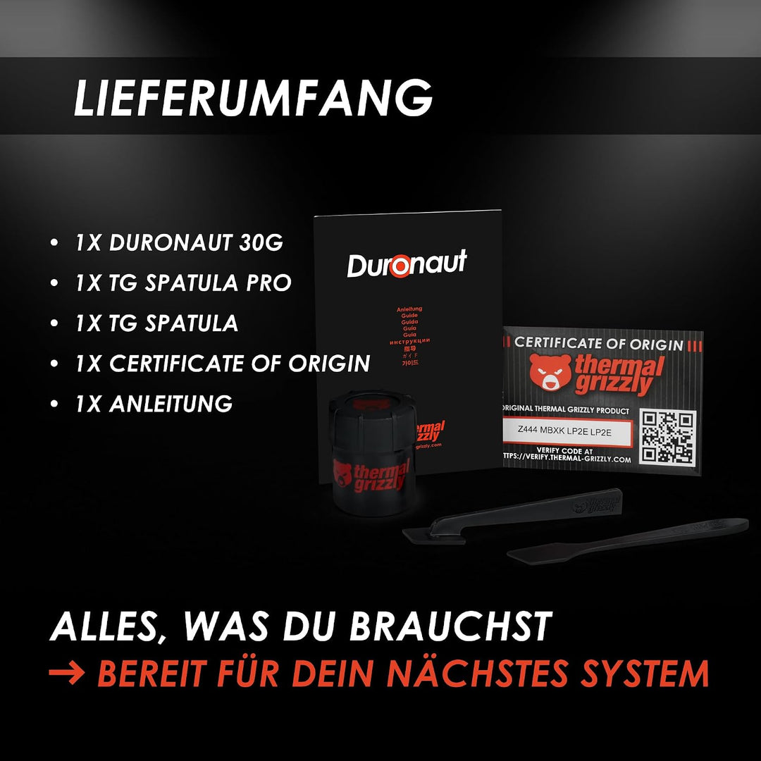 Thermal Grizzly Duronaut - 30g Wärmeleitpaste - überragende Langzeitstabilität und Wärmeleitfähigkei