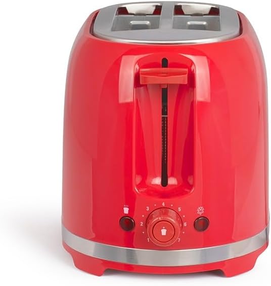Livoo, Frühstücksset DOD160RC, bestehend aus einem Wasserkocher und einem passenden Toaster, Farbe: