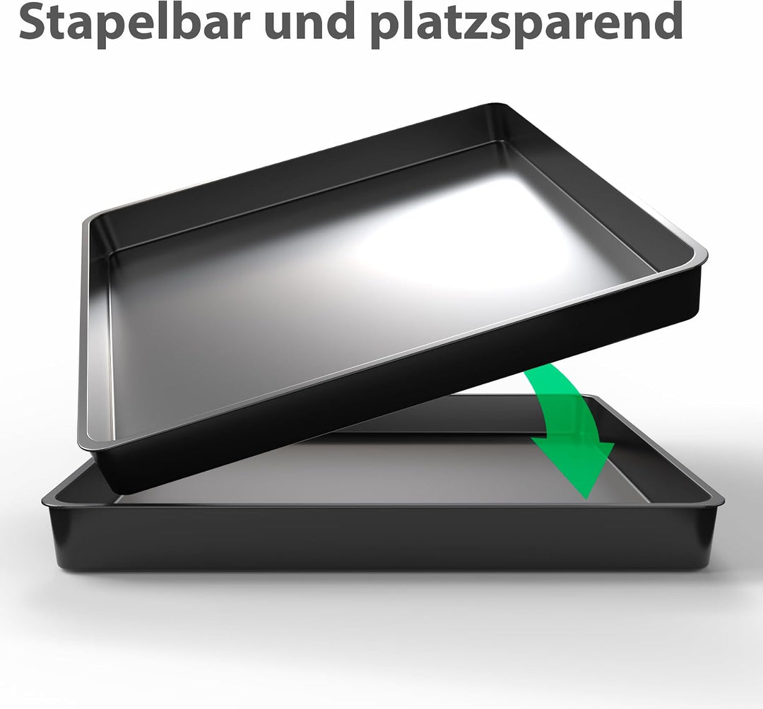 BigDean 2X Allzweckwanne 60x60x7cm ideal als Grillrost Wanne