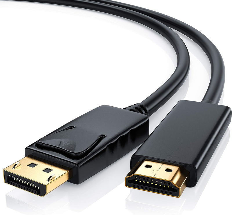 CSL - 5m Full HD Premium DisplayPort DP auf HDMI Kabel High Speed inkl. Audio-Übertragung - 1080p -