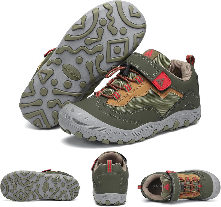 Mishansha Jungen Mädchen Wanderschuhe rutschfest Walkingschuhe Weich Flexibel Stabil Fitnessschuhe F