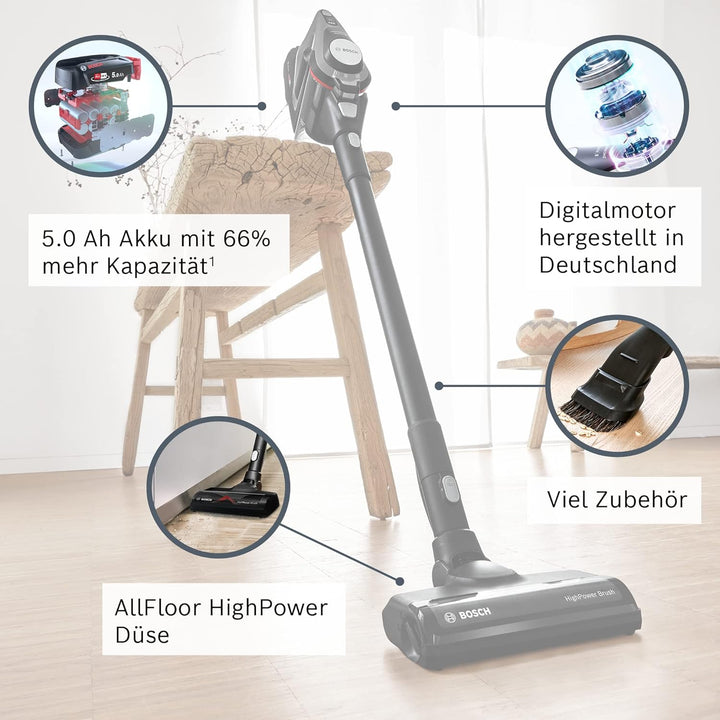 Bosch Akku-Staubsauger Unlimited 8 BSS825MULT, kabellos, HEPA-Filtersystem, 10 Jahre Motorgarantie,