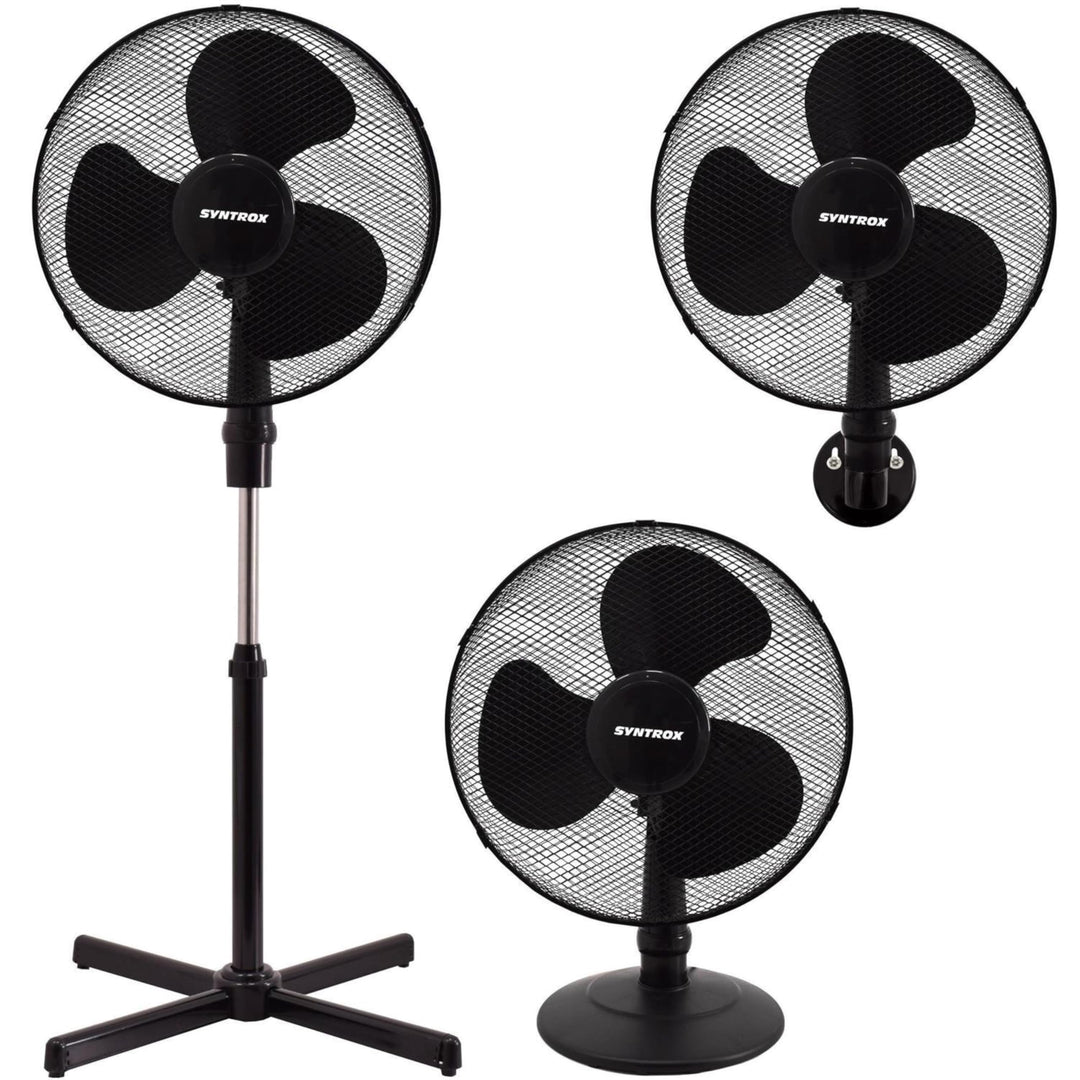 Syntrox 3in1 Standventilator | Tischventilator | Wandventilator Zelixa | Wandlüfter, Höhe 122 cm, ma