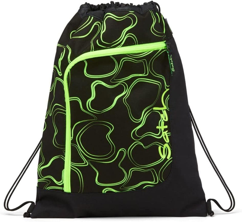 satch Pack Schulrucksack Set 3tlg. mit Schlamperbox und Sportbeutel Green Supreme