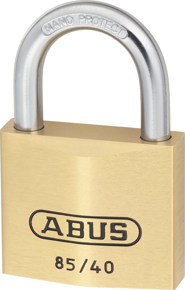 ABUS Vorhängeschloss Messing 85/40 gl.-0750 - gleichschliessend - für Kellertüren, Schuppen u. v. m.